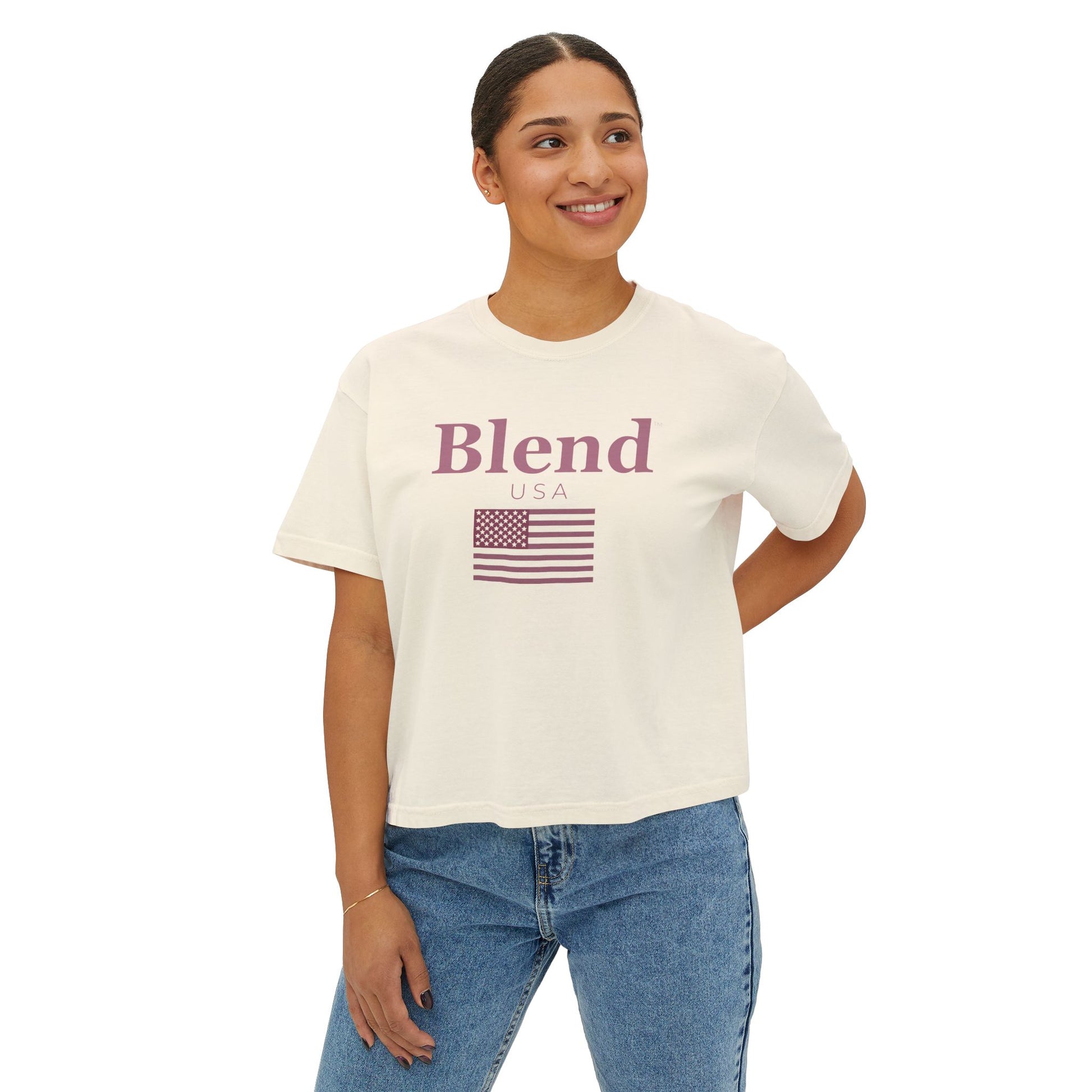 Blend USA | Women’s Boxy Tee | Casual Wear with Positive Vibes