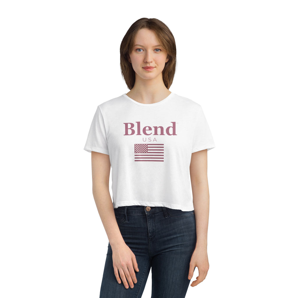 Blend USA | Women’s Flowy Crop Tee
