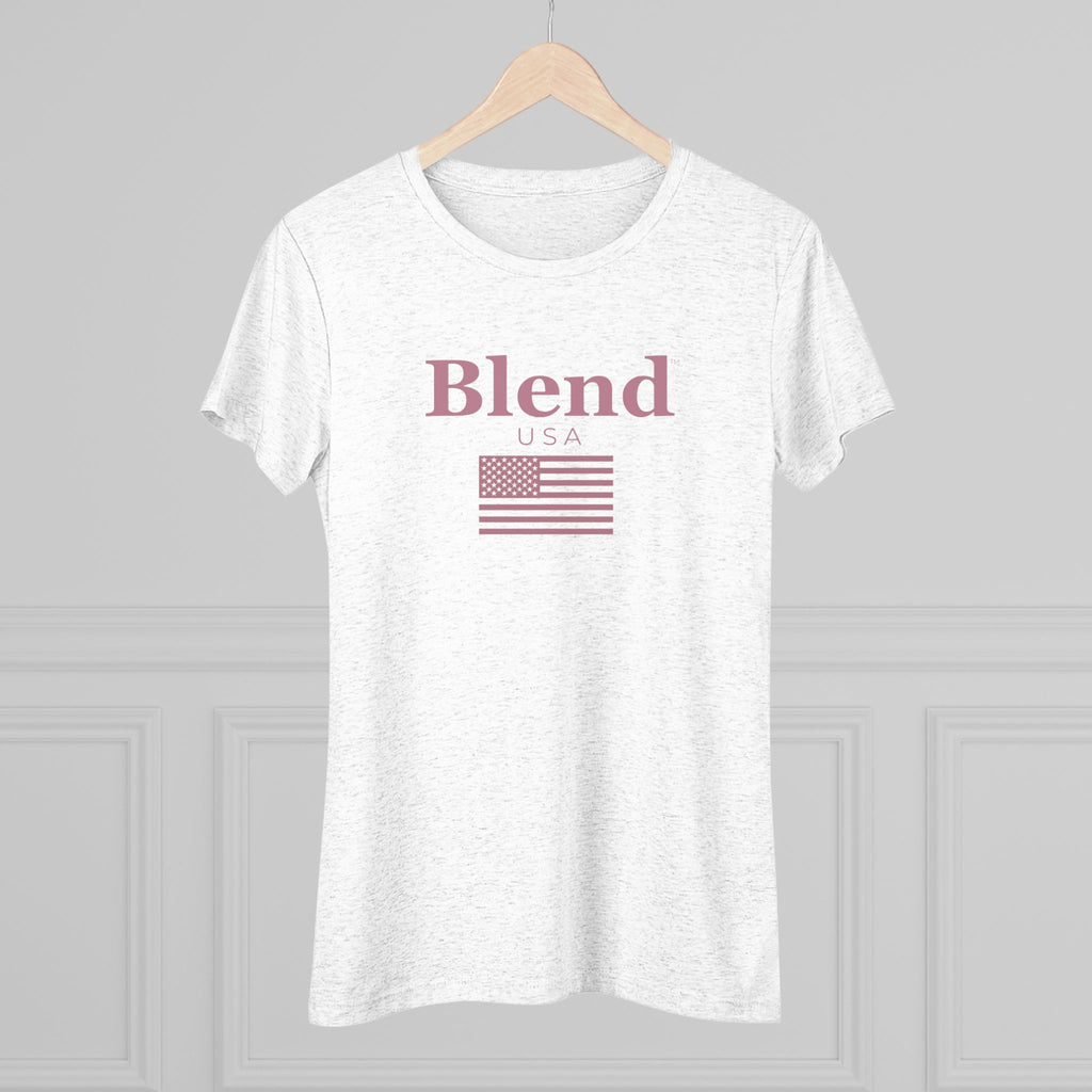 Blend USA With Flag | Women's Triblend Tee