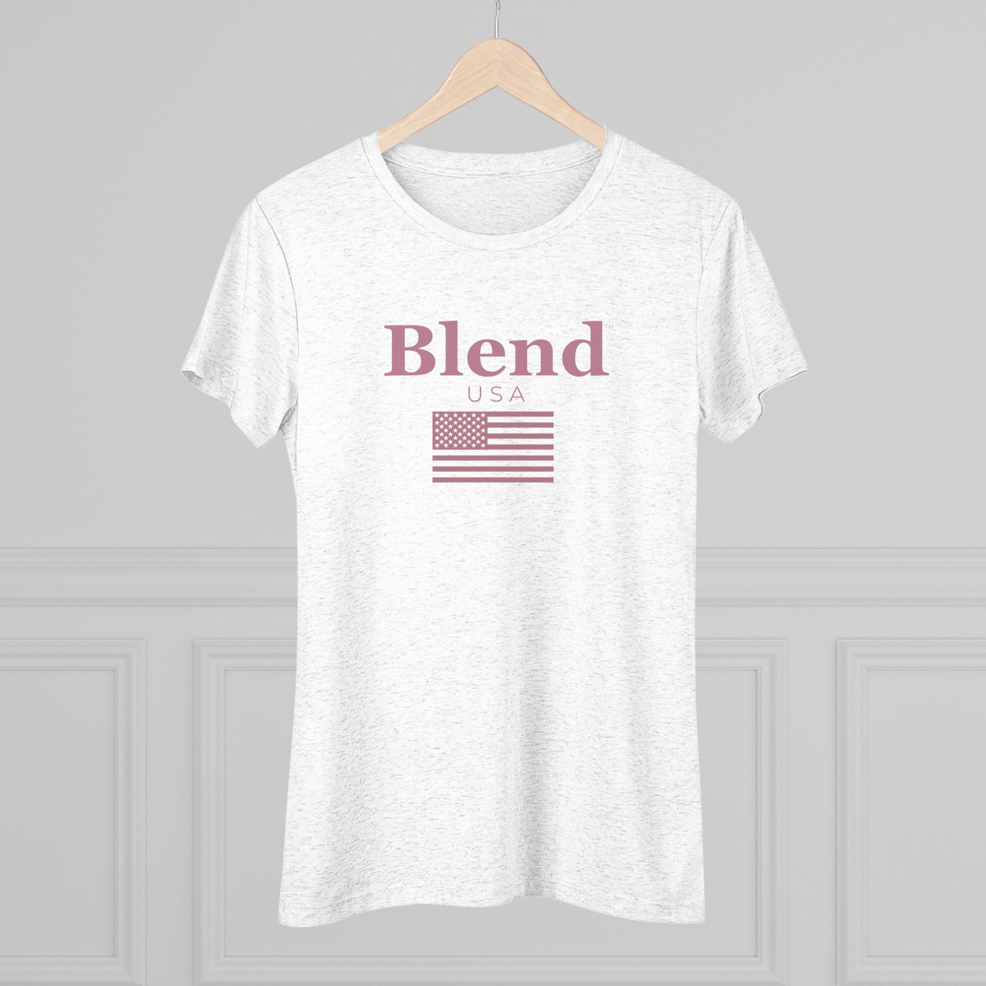 Blend USA With Flag | Women's Triblend Tee